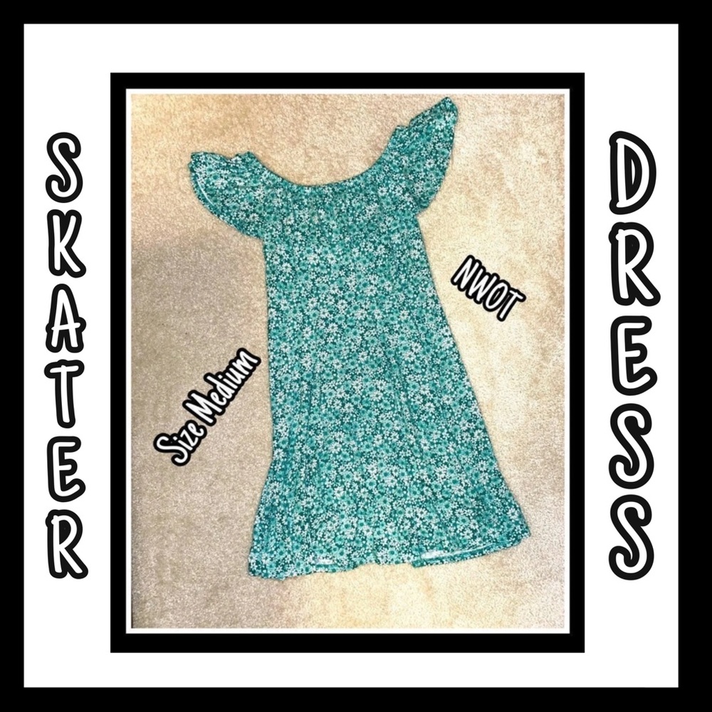 Floral Skater Dress NWOT Size Medium